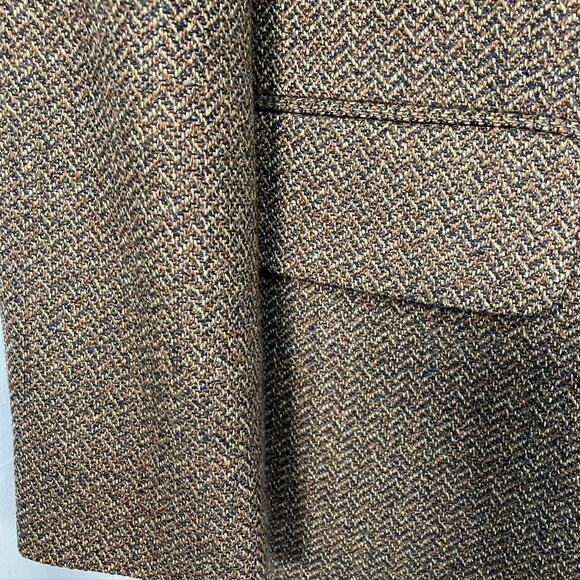 Vintage Club Room Mens 41R Brown Tweed Blazer Suit Jacket Wool Silk Alpaca Blend - Picture 6 of 16